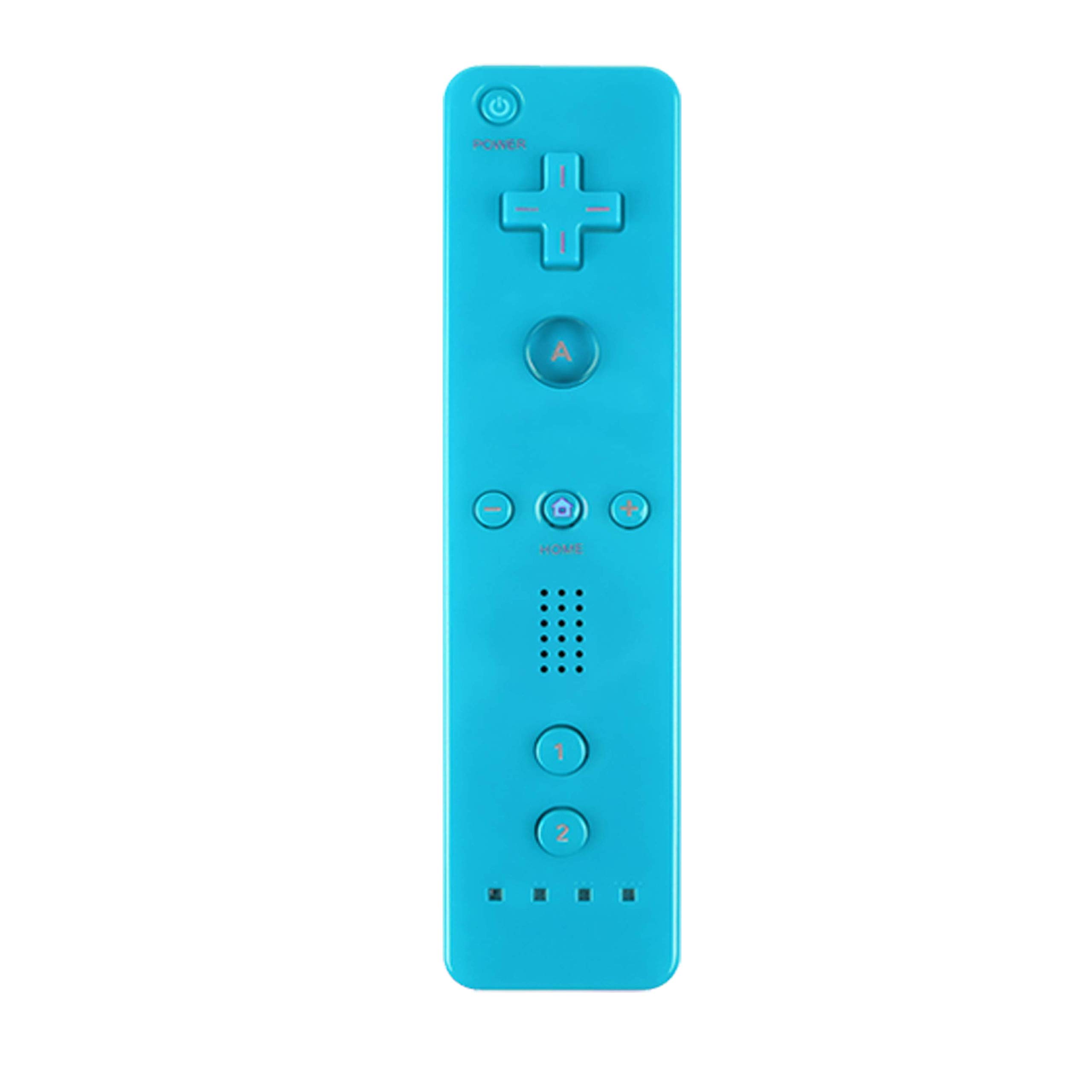 Yosikr 1 mando a distancia inalámbrico compatible con consola Nintendo Wii/Wii U, con funda de silicona y correa de muñeca (azul)