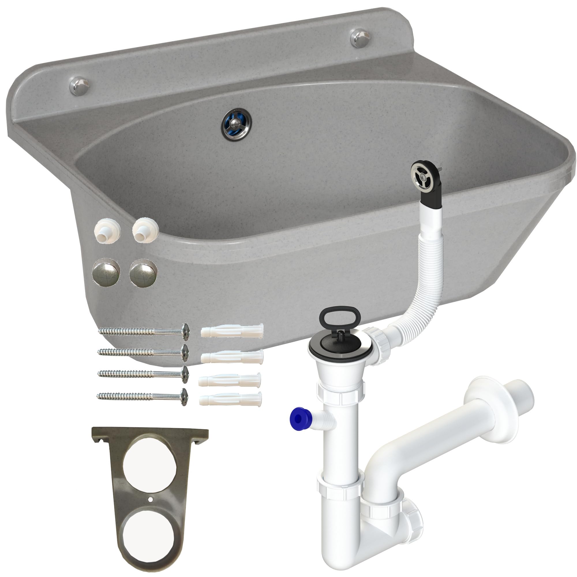 Fregaderos De Cocina Fregadero De Cocina Gris Oscuro, 304 De Acero Inoxidable, 50 X 45 Cm, Para Empotrar Con Grifo, Dispensador De Jabón, Grifo De Agua Potable (50 X 45 Cm Fregadero Cocina 2 Senos