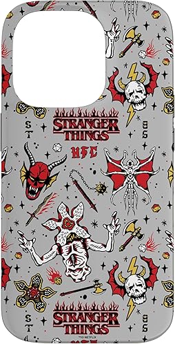 Vista 43 de Funda para iPhone 12 Pro Max Stranger Things Demogorgon Hellfire Club con patrón de club