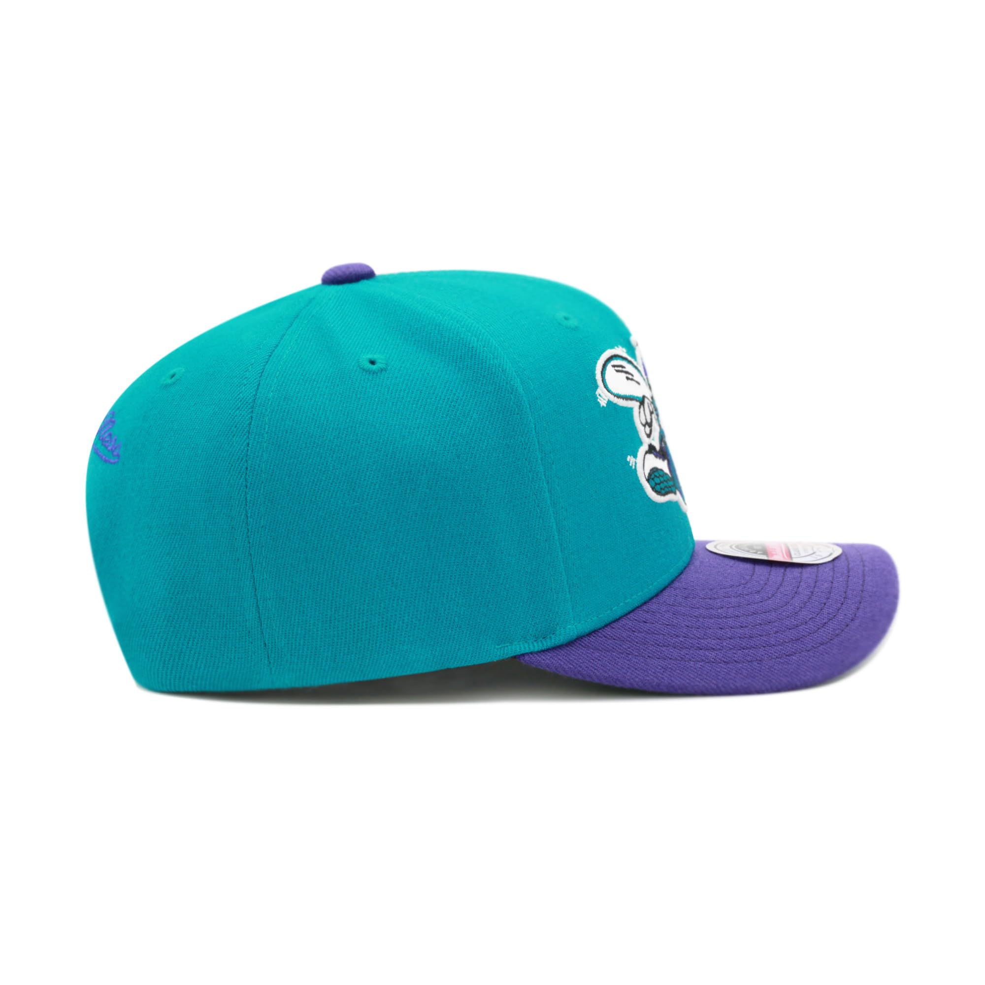 Mitchell & Ness Charlotte Hornets Team Two Tone Red Line Solid Flex Snapback Cap, turkusowy, rozmiar uniwersalny