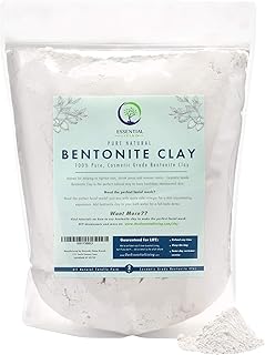 Essential Living: Bentonite Clay Powder - All-Natural DIY Skin Care Facial Mask for Deep Cleansing, Acne and Chapped Skin...