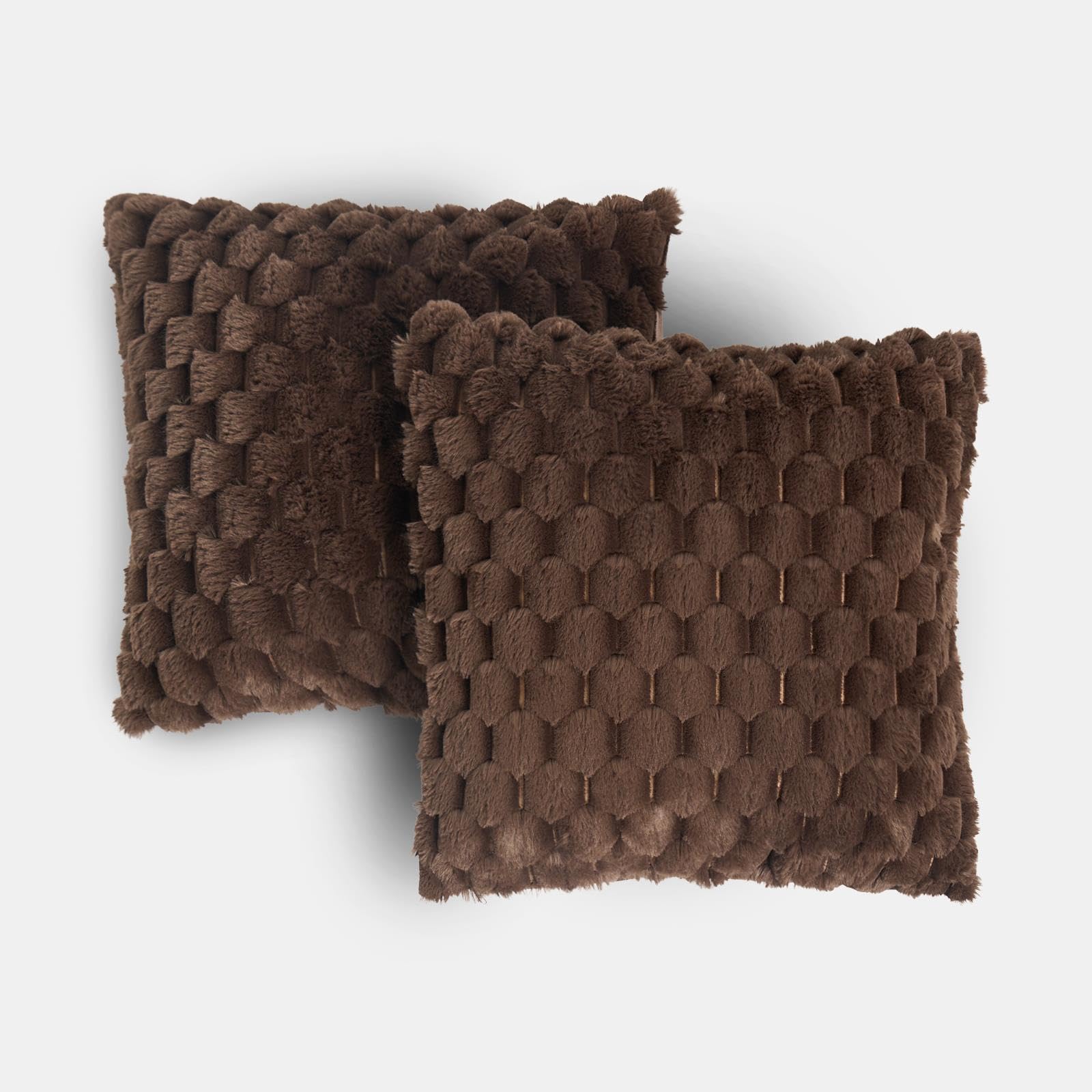 OHS 2 Pack Waffle Faux Fur Cushion Covers45 X 45Cm from B&Q