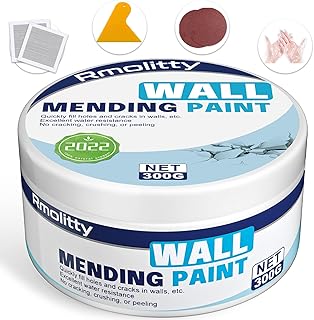 Wall Filler Kit, Waterproof Filler for Walls, Wall Mending Agent with Scraper to Fill The Cracks and Plaster Surface, High Strength Plaster Repair of Small Holes in The Wall (300g)