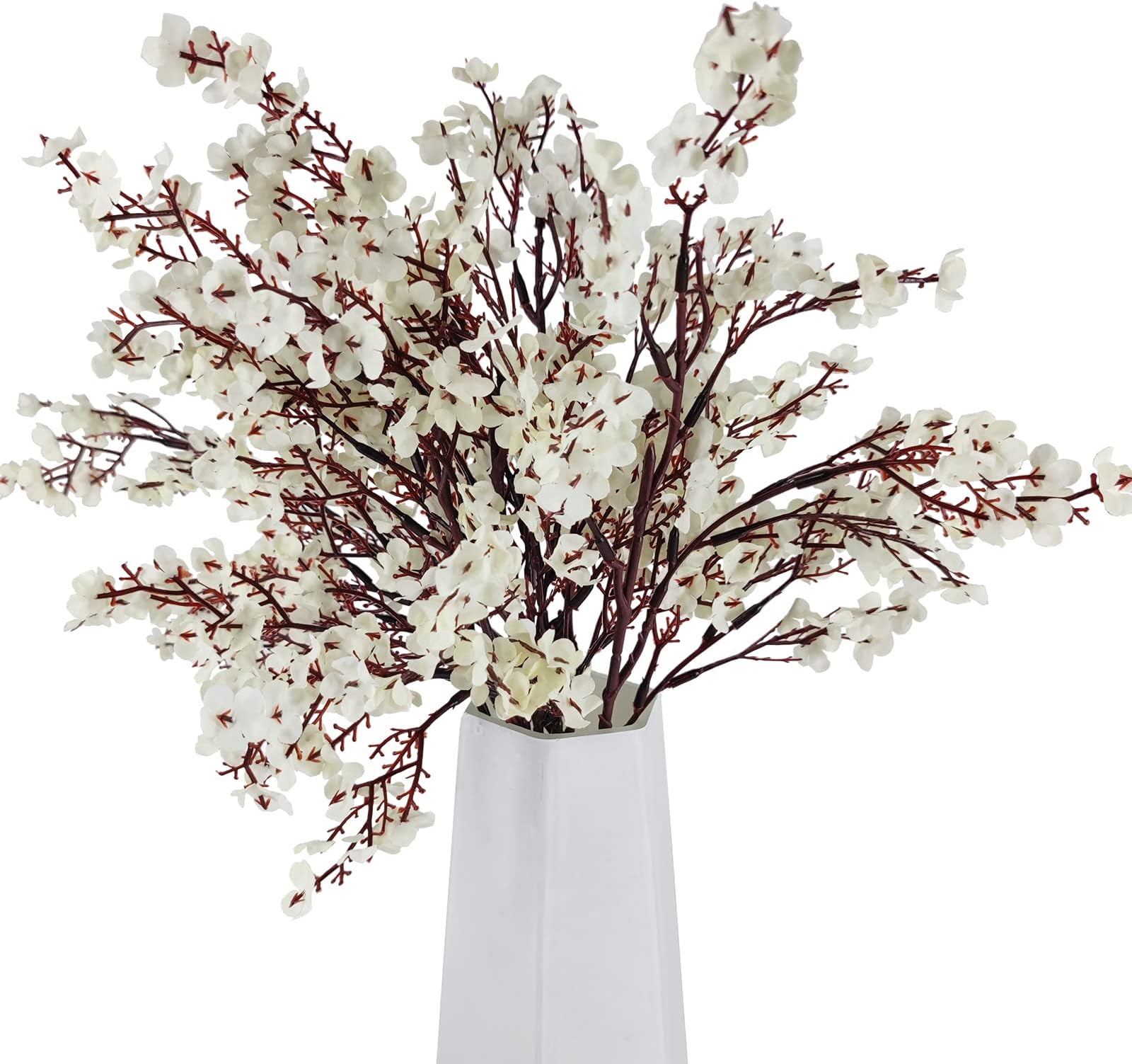 Wootkey 5 Pcs 20" Baby Breath Flowers Faux Artificial Gypsophila Bouquet Fake Silk Flower for Hotel Home Office Kitchen Bathroom Wedding Party DIY Decor