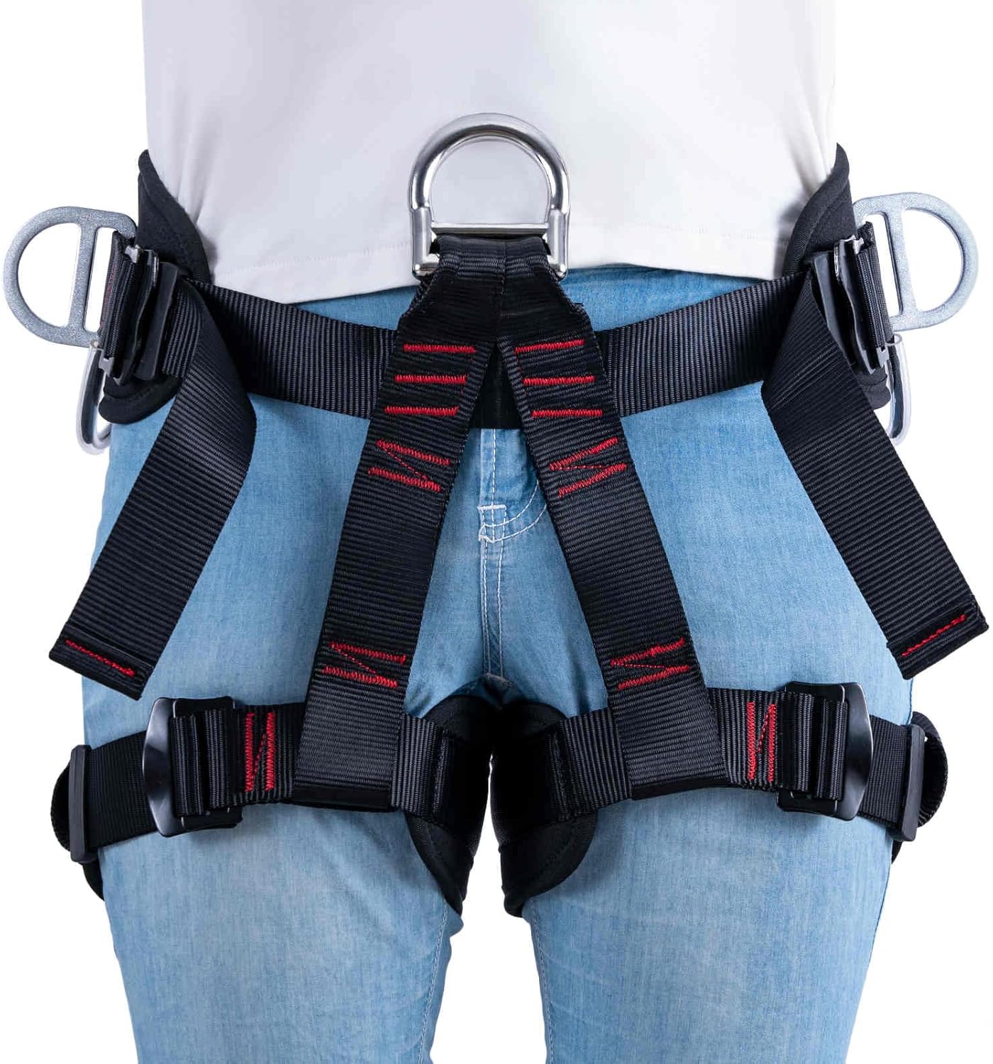 Thicken Professional Safety Belt with Magnesium Alloy Connection Ring - Tree Climbing, Fire Rescue, Rappelling Gear