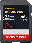 SanDisk 128GB Extreme PRO SDXC UHS-II Carte mémoire - Jusqu'à 300MB/s Vitesses de lecture et d'écriture, V90, 8K, 4K UHD, SD Carte - SDSDXDM-128G-GN4IN | Jusqu'à 300MB par S lire et écrire C10/u3, Captures 8k/4k vidéo, modèle Sdsdxdm-128g-Gn4in