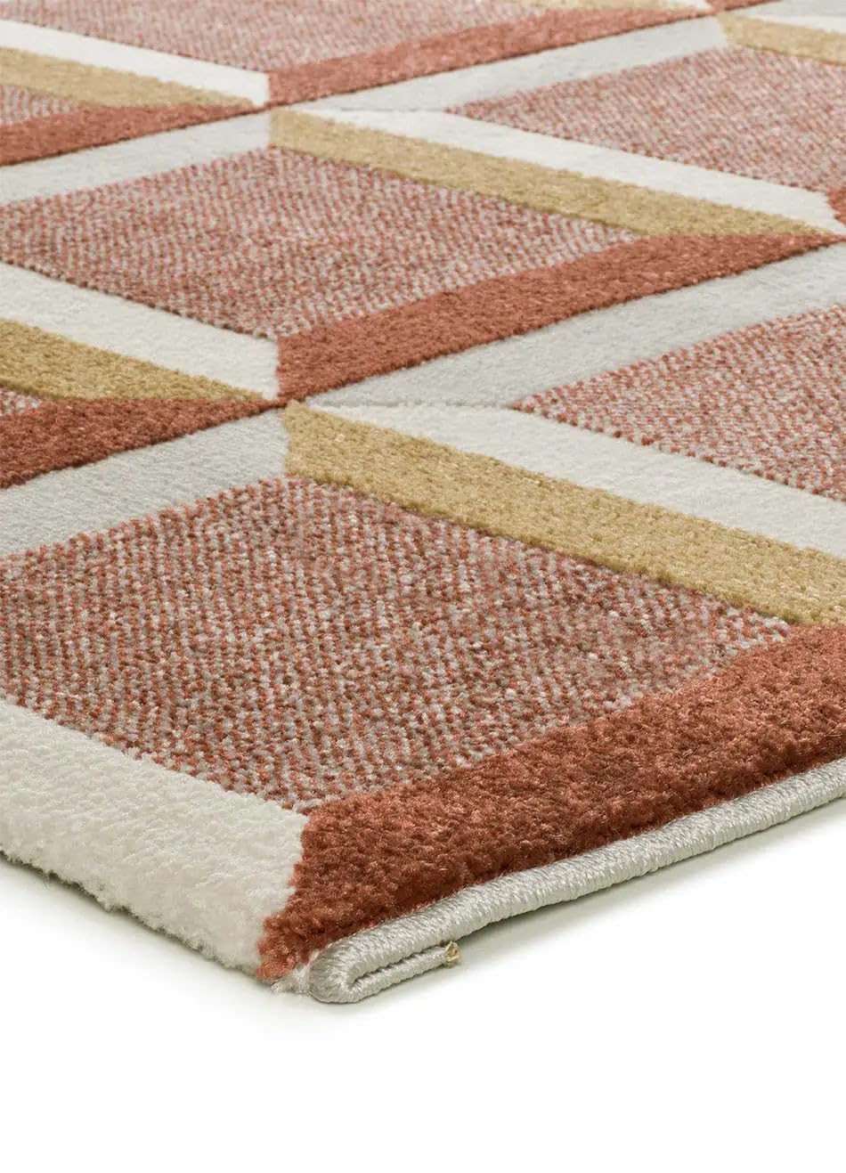 Tapis à Poils Courts - Amara 12997 Rouille - 133x190 cm