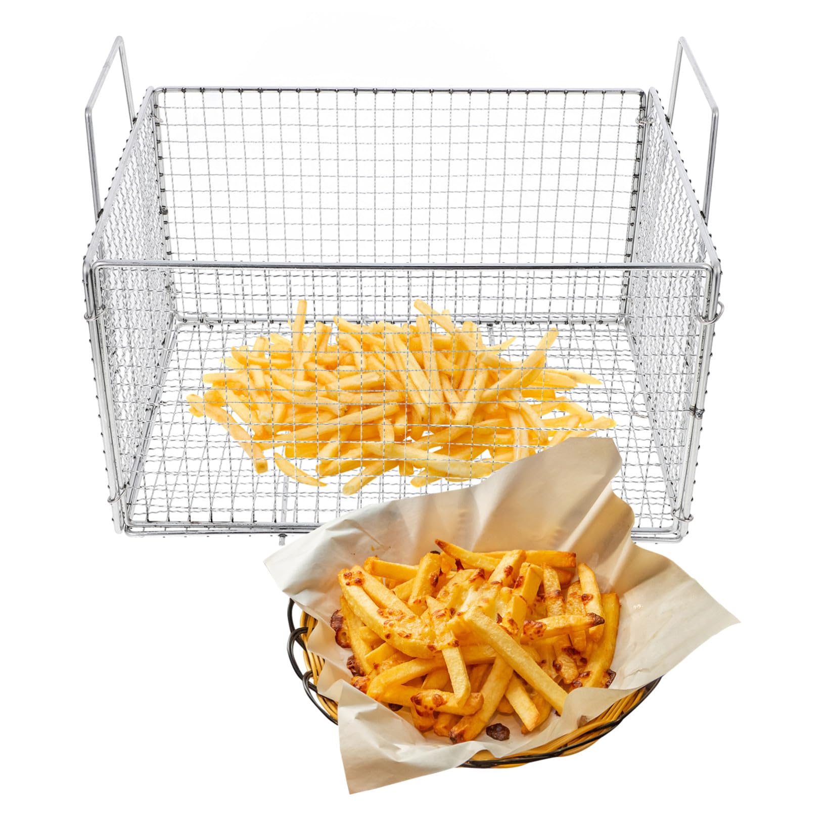 iplusmile Cestello Multifunzione Pieghevole in Acciaio Inossidabile per Cucina, Filtro per Olio e Scolapasta, Facile da Pulire, per Lavare Verdure