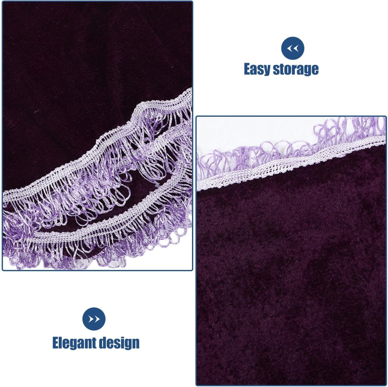 Purple Soft Fabric Piano Cover for Home and Performance Use image 3