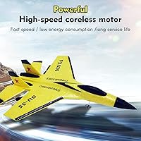 Vista 5 de GoolRC Avión FX620 RC, avión de control remoto de 2.4 GHz, avión RC de 2 canales, modelo de avión EPP planeador RC SU-35 con giroscopio de 3 ejes