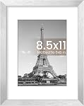 upsimples 8x10 Picture Frame, Display Pictures 5x7 with Mat or 8x10 Without Mat, Wall Hanging Photo Frames, Black