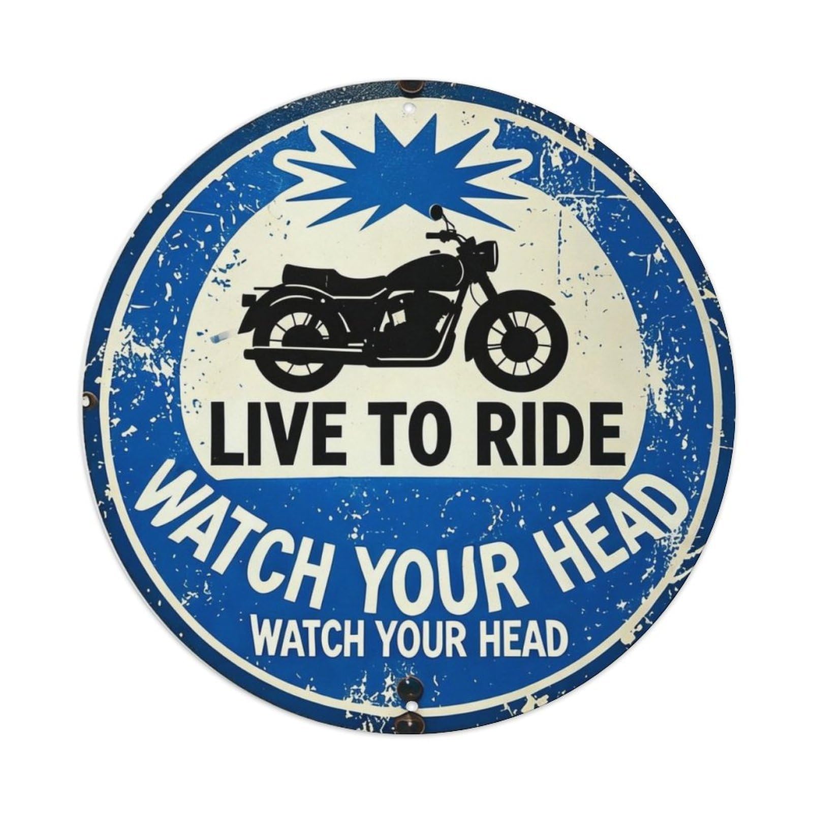 LIVE TO RIDE Metal Tin Sign Plaque