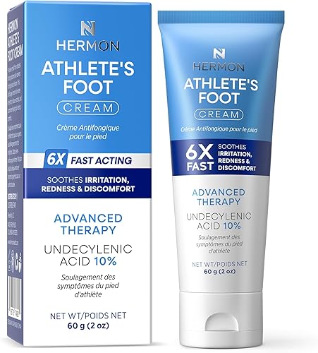 Hermon Crema de tratamiento de pies de atleta Antifúngico extra fuerte para talones agrietados, piel seca y pies con picazón Alivia el ardor,