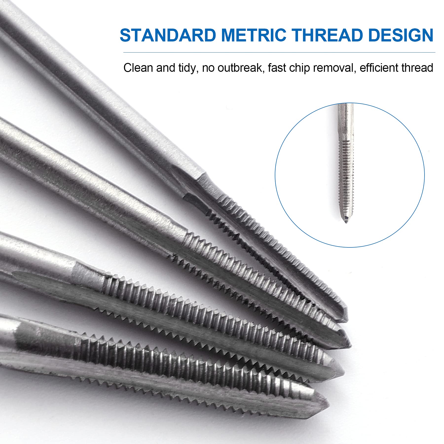 10-Piece Micro Tap Set - Metric Machine Taps For Clocks, Watches & Small Projects