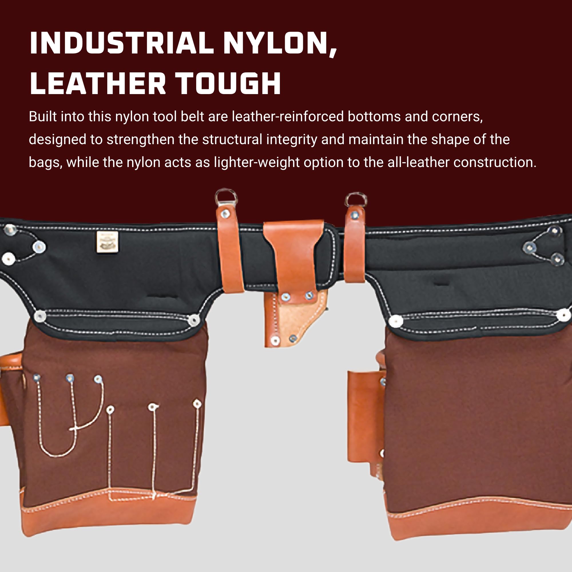 Occidental Leather 9855 Ceinture porte-outils Taille ajustable Café