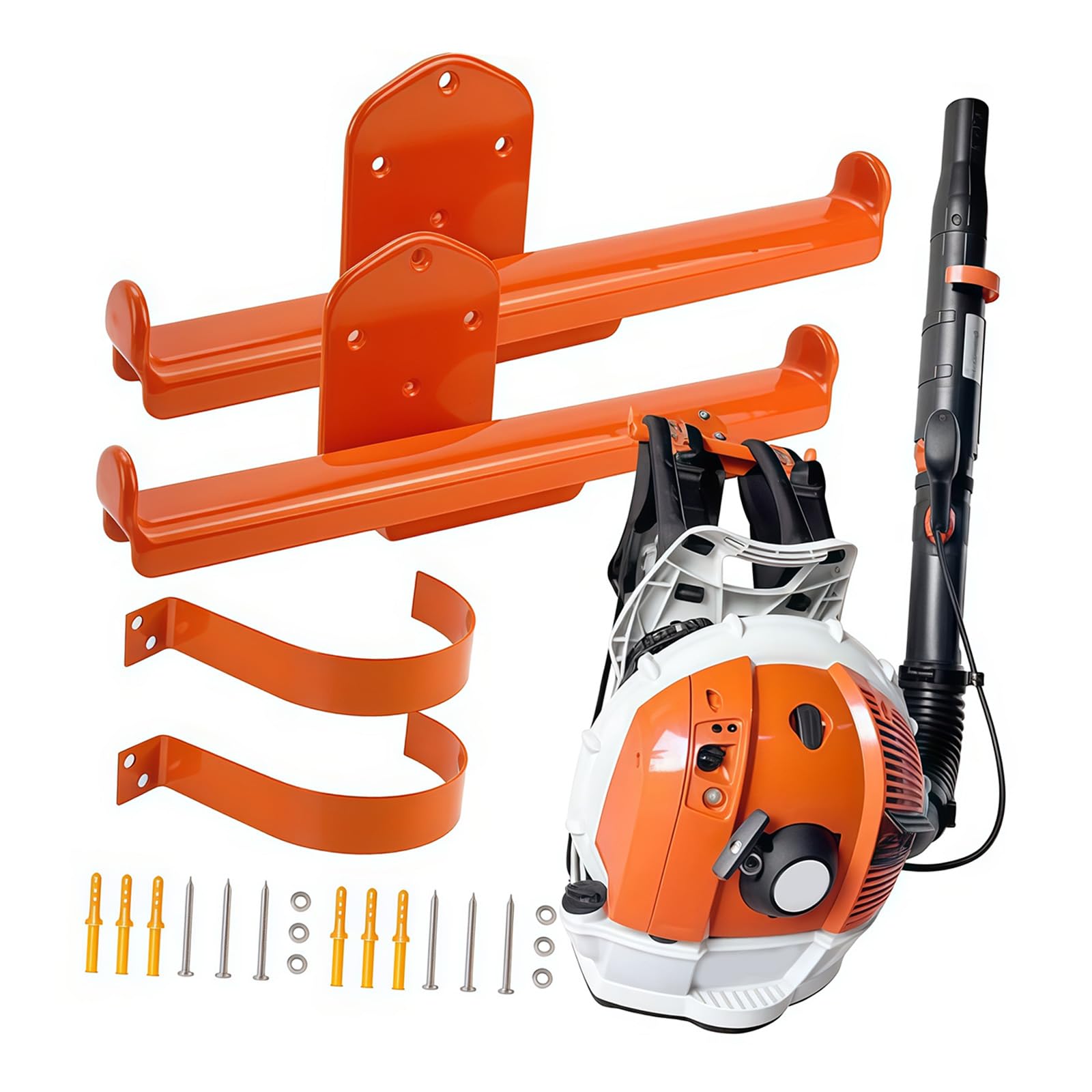 HGENAHGTF Space Saving Wall Bracket for Organizing Blowers and Sprayers in Garage or Shed Secure Hold Sturdy Steel Rack for Backpack Tools