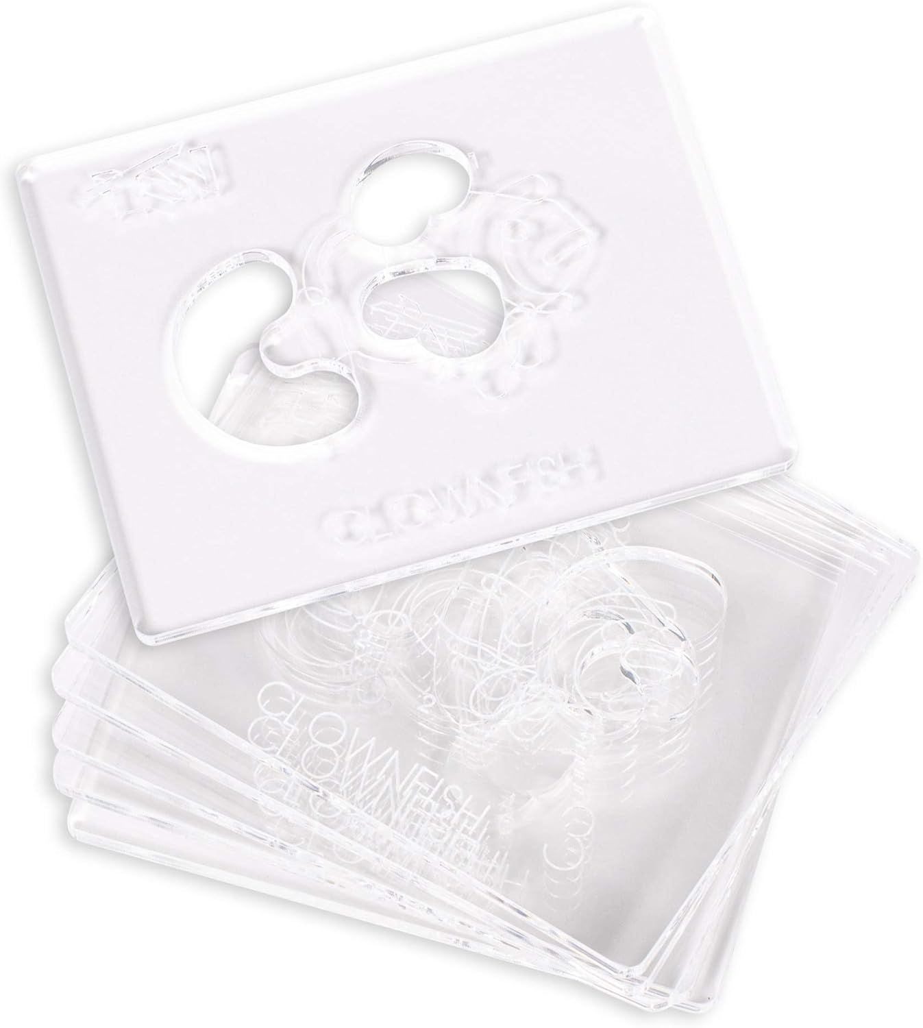 Clownfish - Acrylic Router Inlay Templates for Precise Wood Inlays, Designs by Tarter Woodworking (MLIS) Multiple Layer Inlay System, Guaranteed to Work with Router Inlay kit, Made in USA