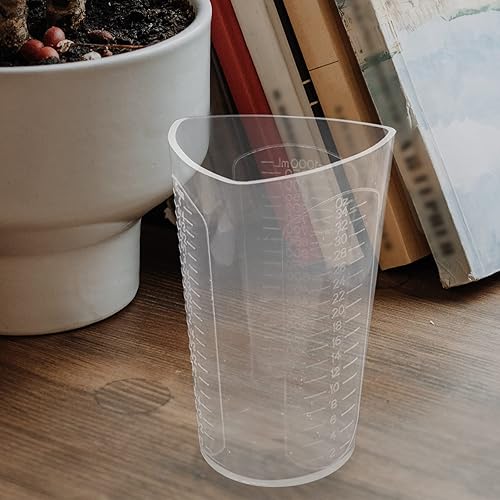 Miniatura 7 de Vasos medidores de resina de silicona, tazas de mezcla de silicona gruesa con 3 unidades de medición, tazas de mezcla de silicona antiadherentes