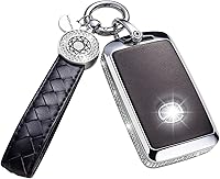 Vista 7 de Compatible con funda para llavero Mazda con llavero de cuero de cristal de protección de 360 grados, Model1-rojo