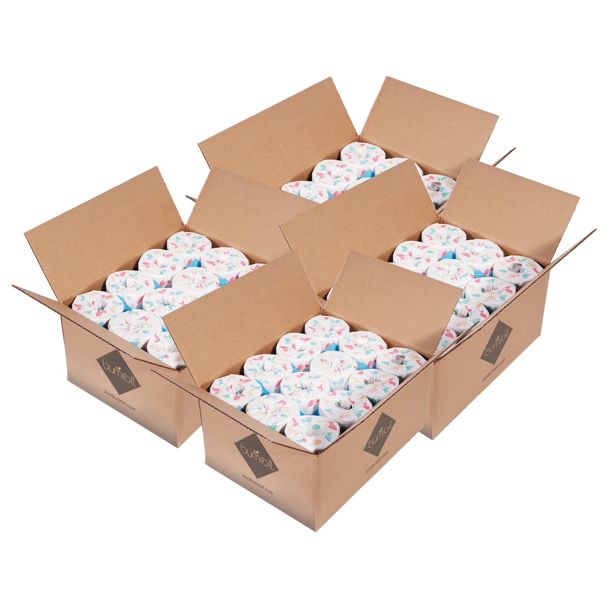 Bumroll USA 96 Soft Toilet Paper Mfg in USA, 2-Ply, Septic Safe, Ultra Comfort, Bulk Rolls Premium Earth/RV Friendly - American Made Absorbent &