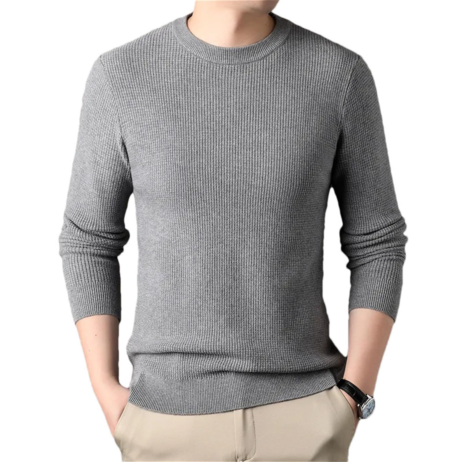 Pull à col rond pour homme idéal pour vos sorties cocooning d'hiver - 4