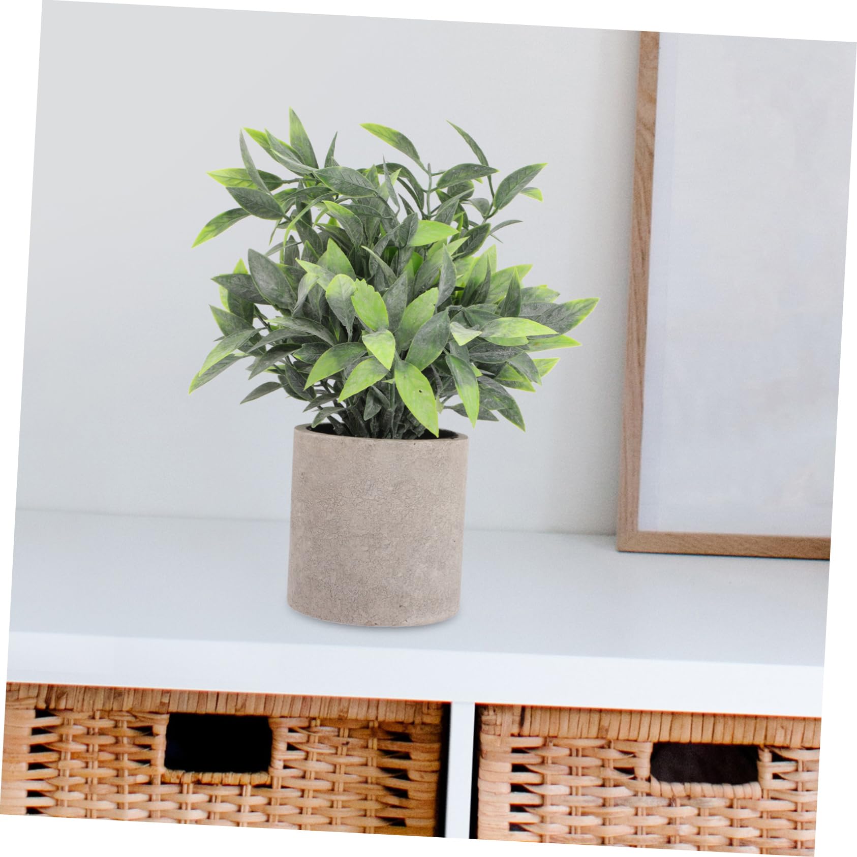 IMIKEYA 3pezzi Artificiali Decorazioni Realistiche Per Scrivania e Casa Eucalyptus e