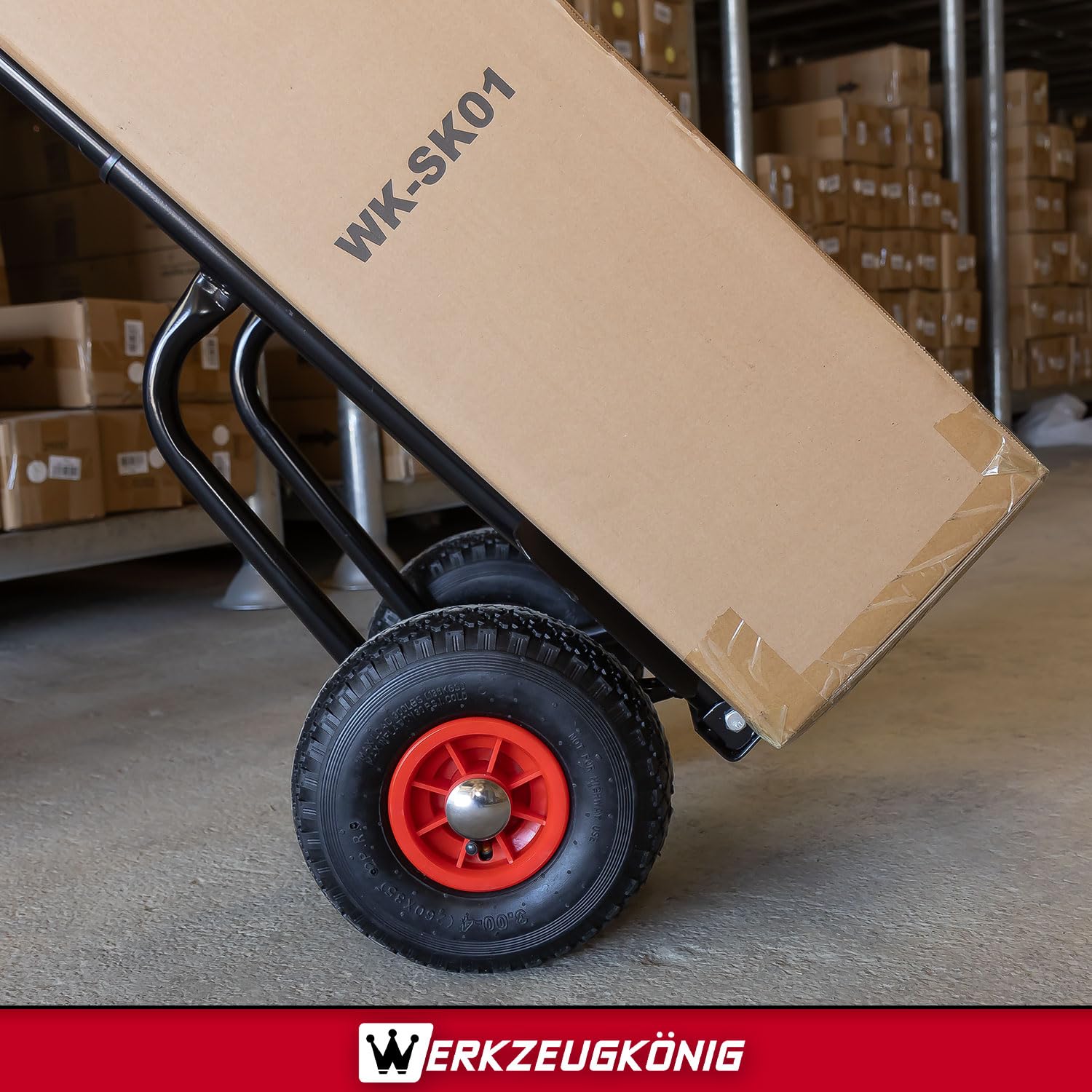 Sackkarre klappbar bis 200kg belastbar höhenverstellbar Stapelkarre mit luftgefüllten Reifen Transportkarre Transportwagen für Lager, Umzug & Einkauf | Stapelkarre mit luftgefüllten Reifen Transportkarre Transportwagen für Lager, Umzug & Einkauf