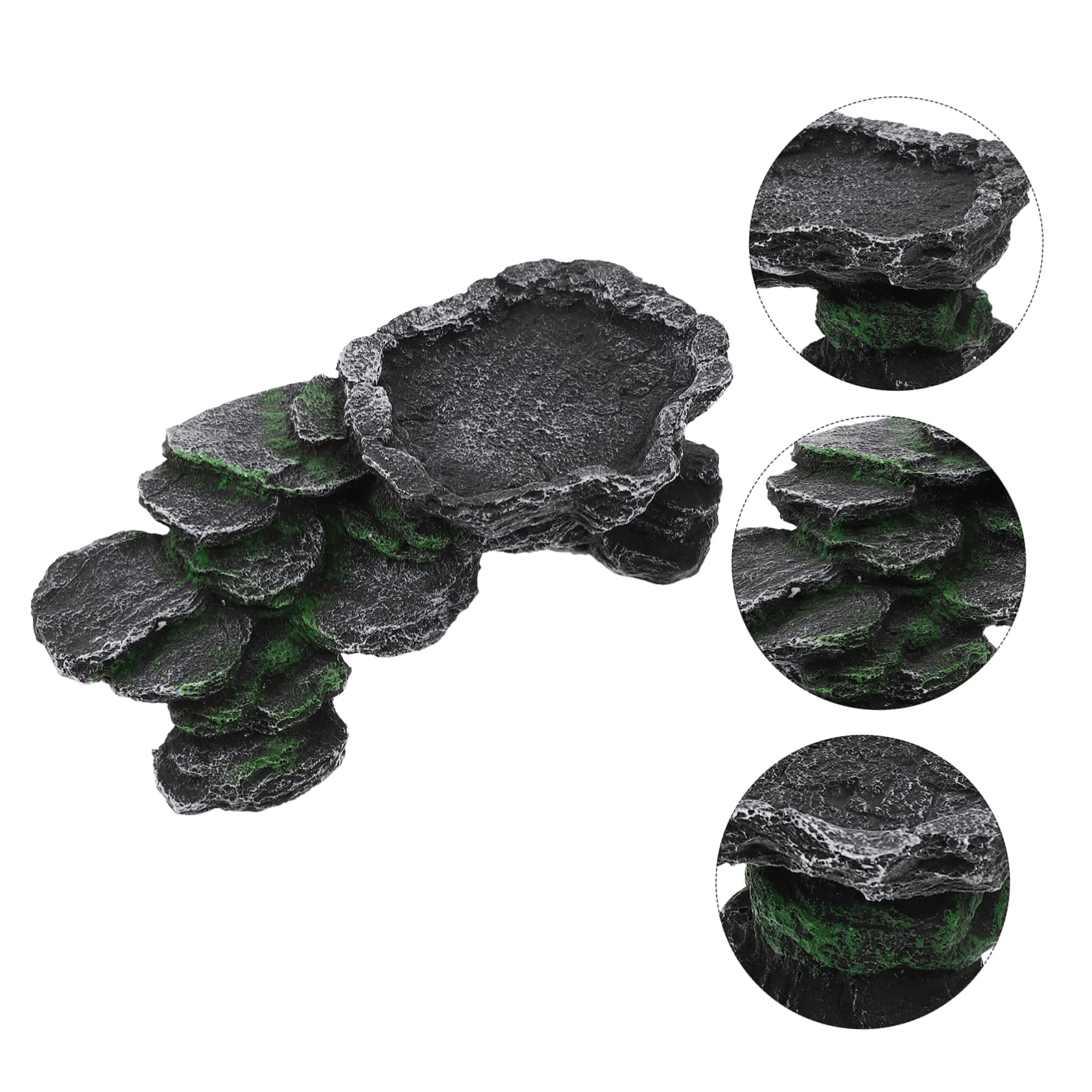minkissy Piattaforma Per Tartarughe Resina Simulata Rampetta Per Arrampicata Decorazione Per Acquario Nascondiglio Per Rettili Habitat Per Tartarughe e Lucertole