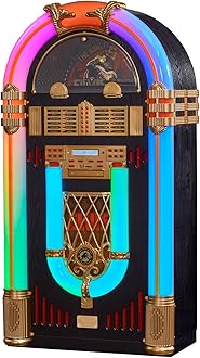 Arkrocket Full Size Jukebox Vinyl Record Player Bluetooth USB SD CD Player Radio Retro Turntable Classic Jukebox… (Saturn V - Elvis 68)