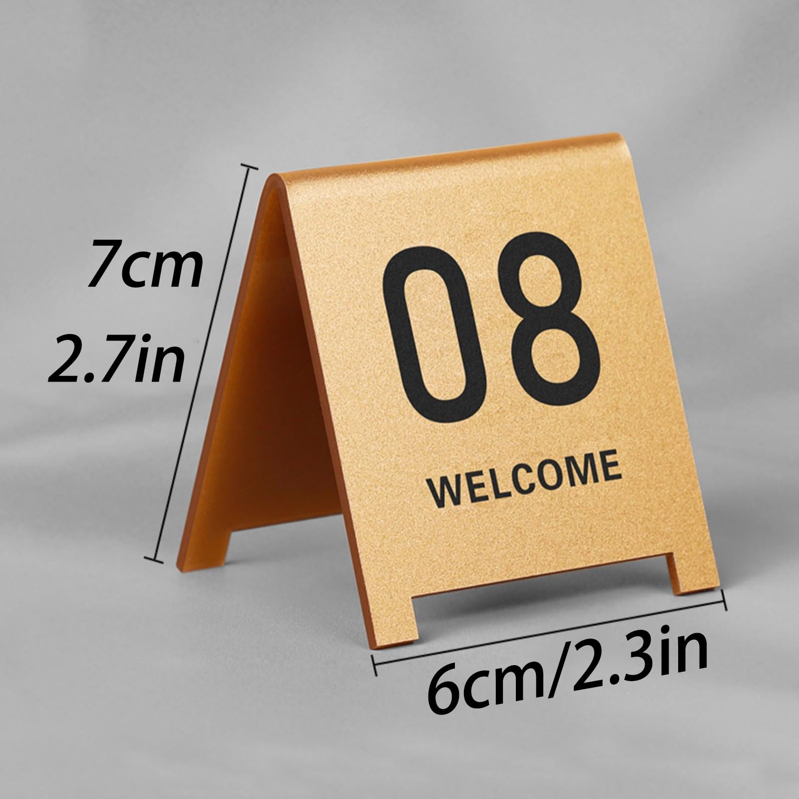 Kartki z numerami stolików w stylu namiotowym, Dwustronne akrylowe numery stołów 1-10 Wielokolorowe 6-8 cm Do restauracji bankietowej weselnej(Black-6cm,1-25)