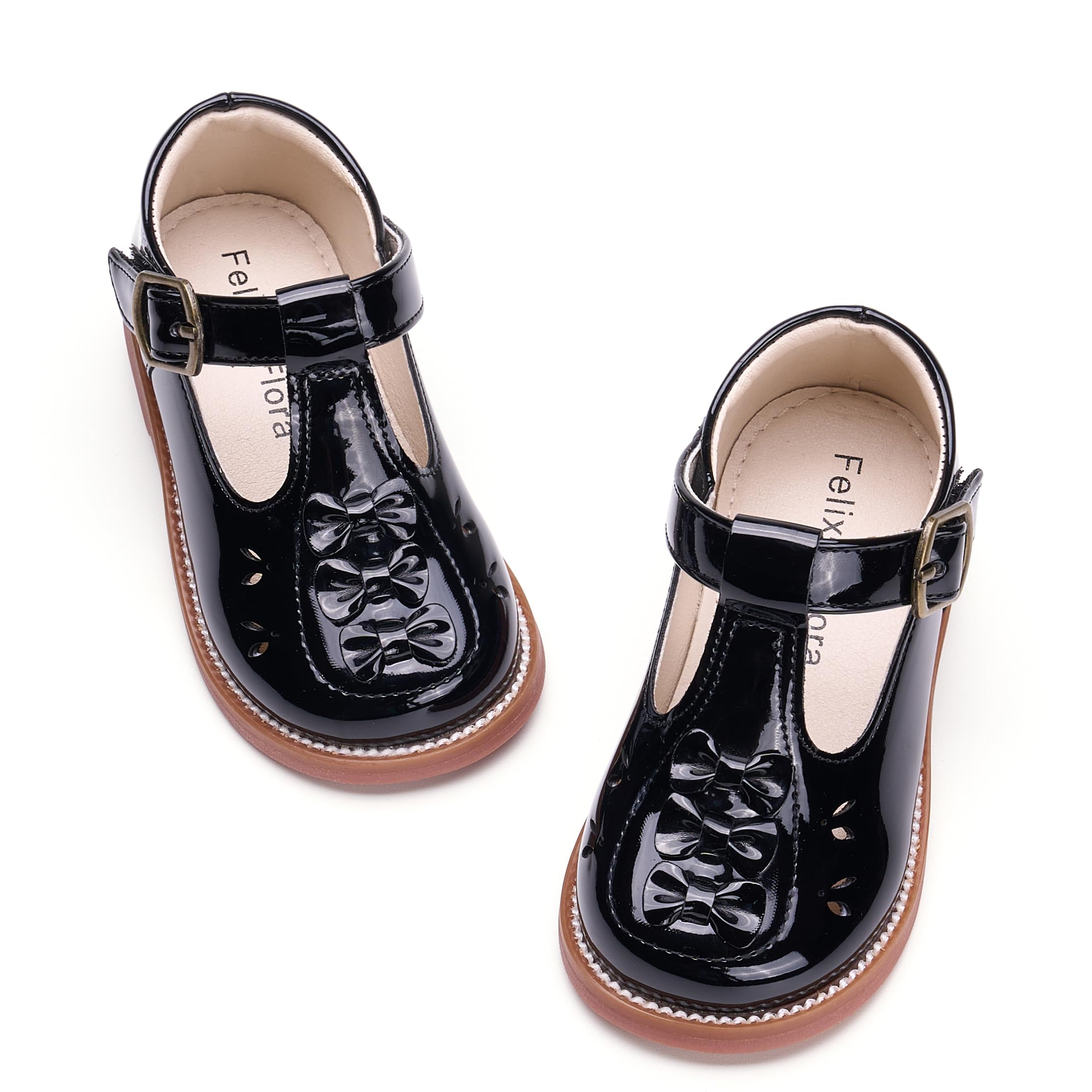 Felix &amp; Flora Toddler Little Girl Mary Jane Dress Shoes - Ballet Flats for Easter Flower Girl Party School Shoes.