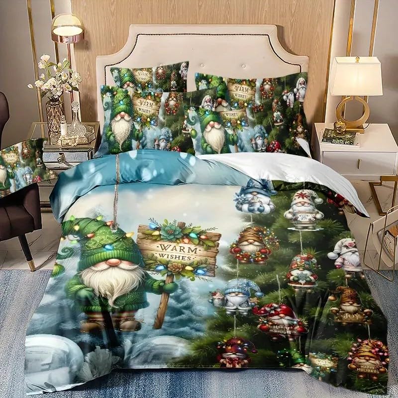 Bettwäsche 160x200 Weihnachten Bettbezug Gnom Bettwäsche-Sets...