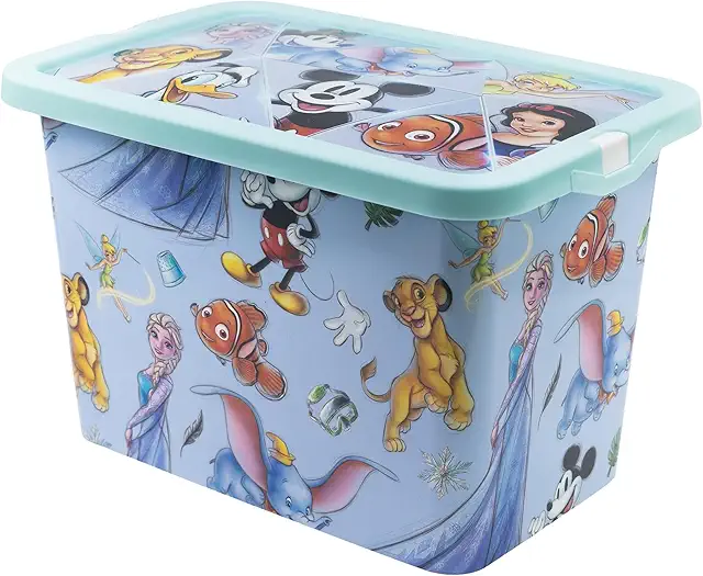 Disney 100th Birthday Snap-On Storage Box - 7L Kids Toy Organizer
