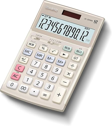 Casio Full-Scale práctica Calculadora verificación, tipo de Just de cálculo de impuestos js-20wk-gd de 12dígitos