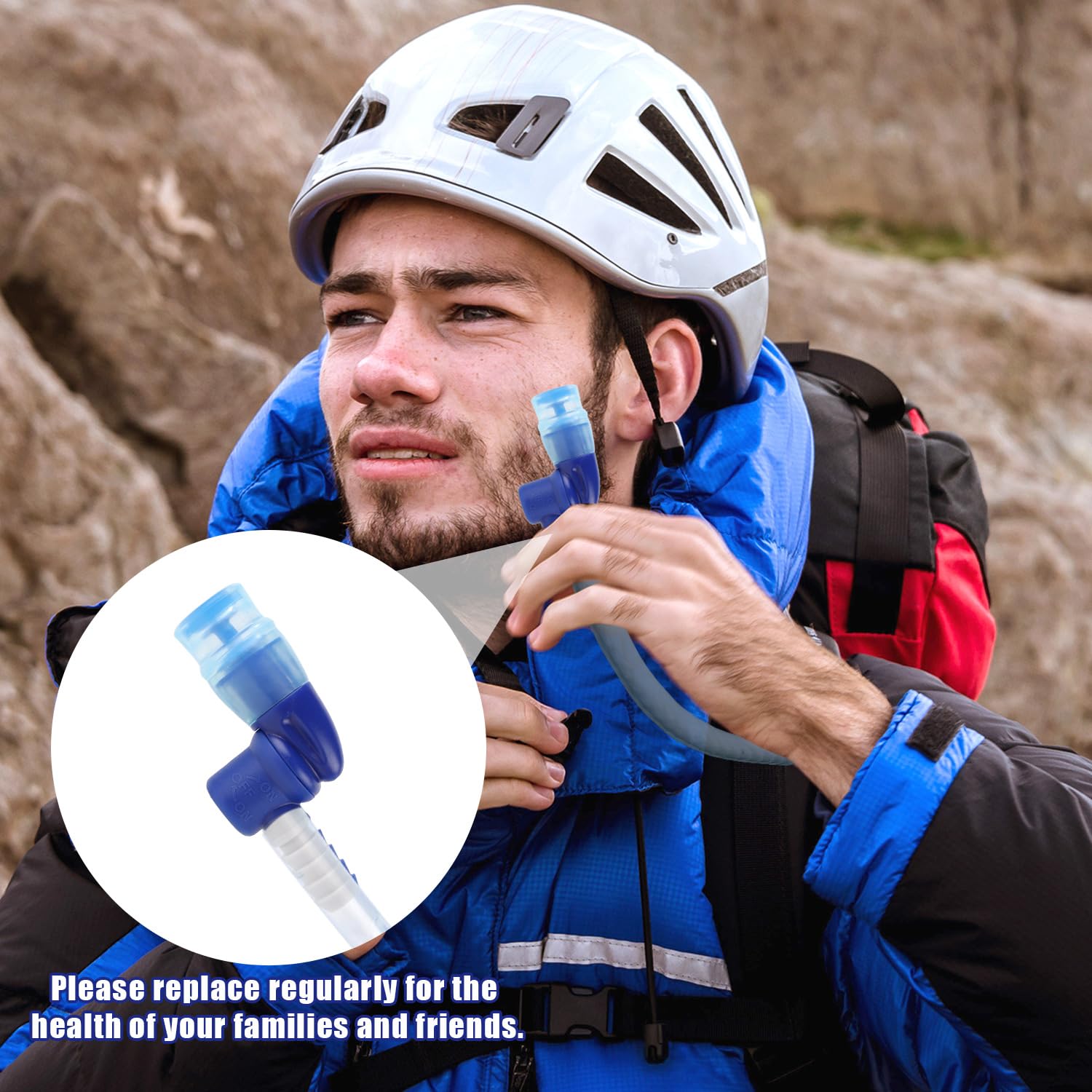 3pz Valvola di Ricambio per Morso per Camelbak, Ricambio per Bocchino per Camelbak Parti di Ricambio per Valvola del Pacchetto di Idratazione per Camelbak e Osprey Sacca di Idratazione (Blu)
