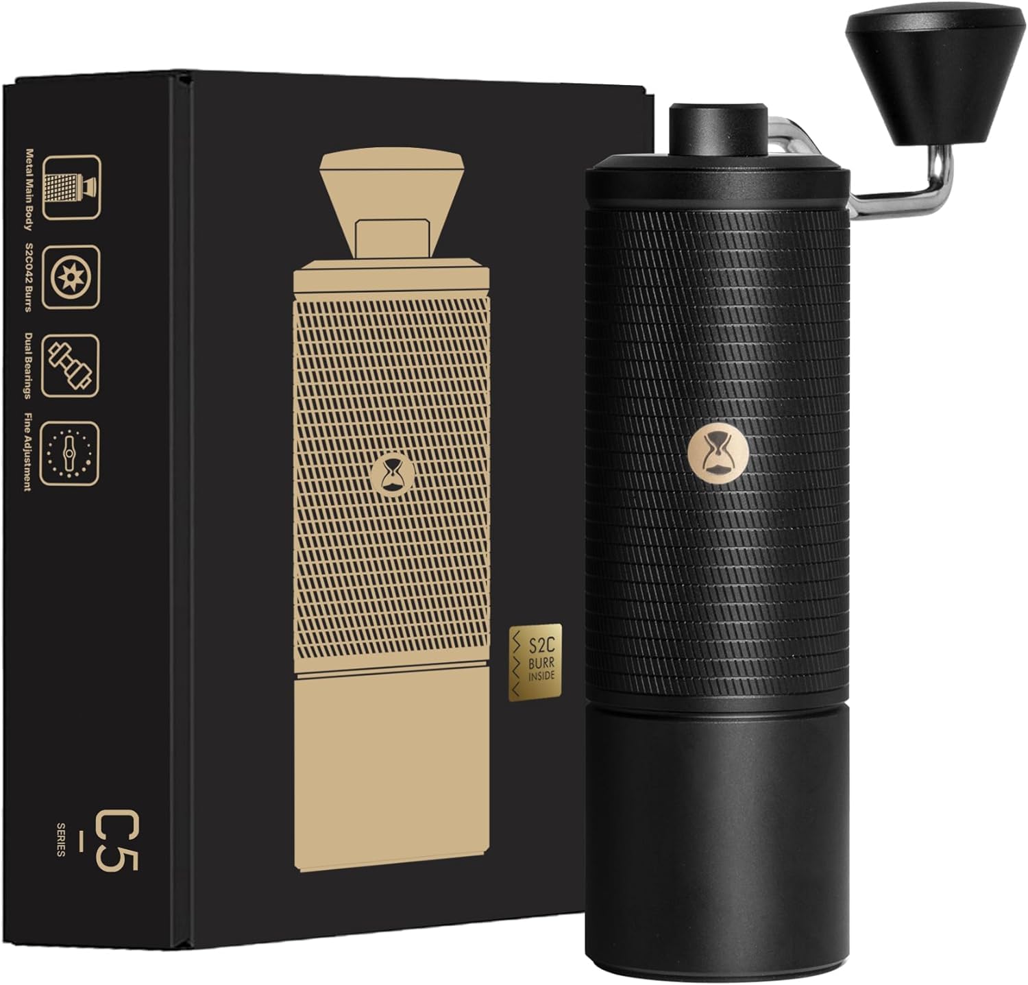 Amazon | タイムモア TIMEMORE 栗子C5 手挽きコーヒーミル 手動式 全