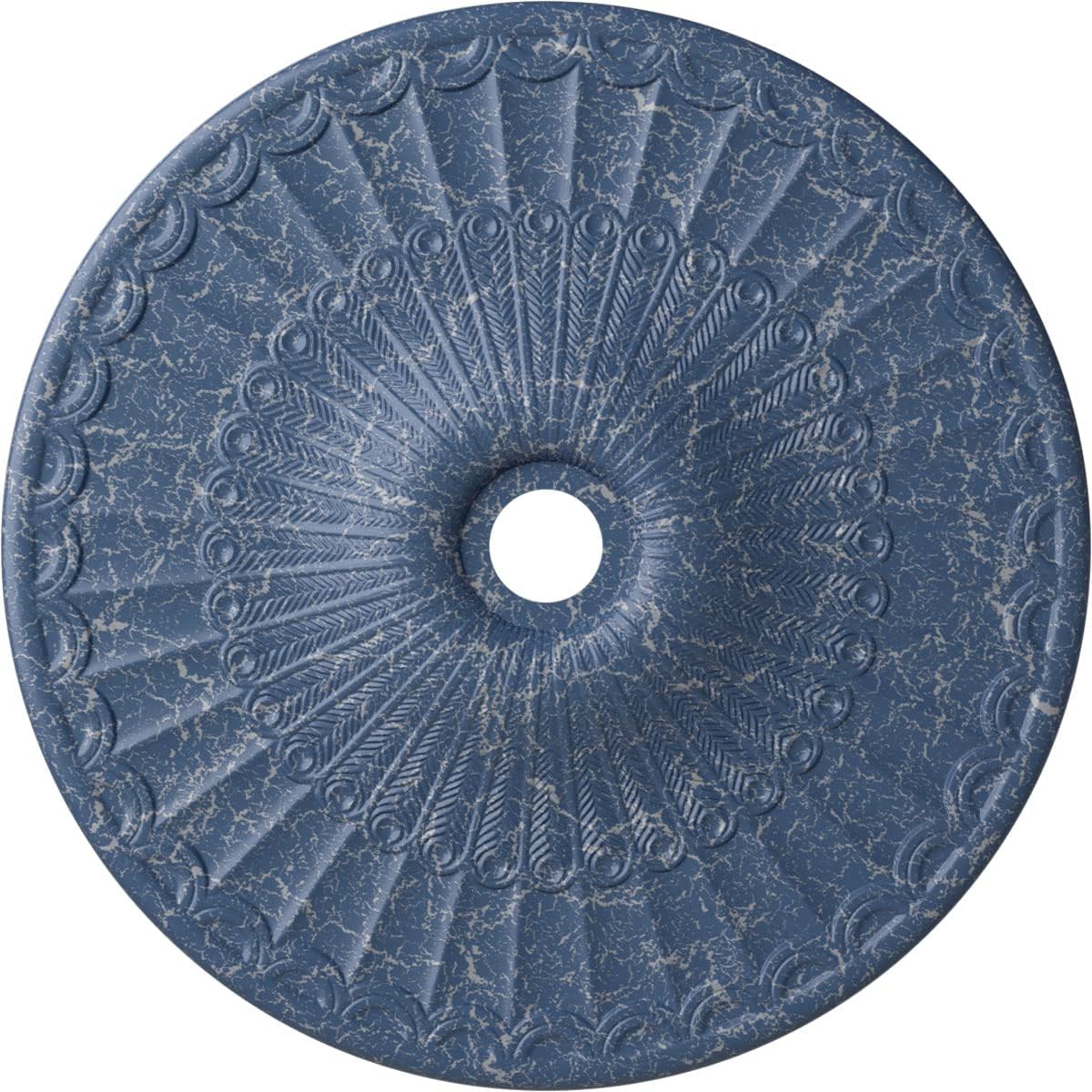 Ekena Millwork CM36GLAMC Galveston Ceiling Medallion, Americana Crackle