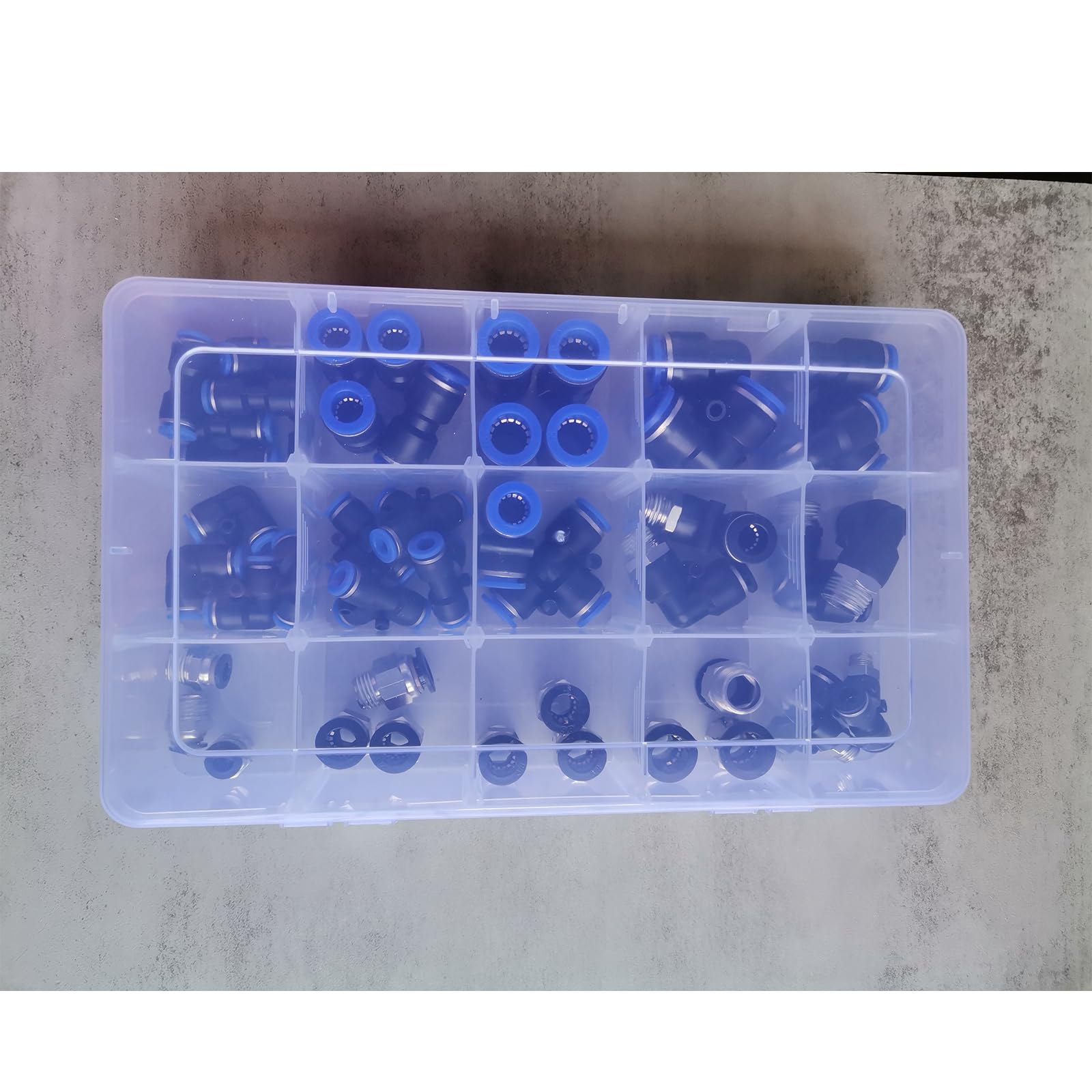 50 Pezzi Raccordo Pneumatico, Attacco Rapido Aria Compressa | Accessori Compressore Aria,Accessori Camion, Per Connessione Rapida Del Tubo Dell'aria（1/4", 1/8", 1/2", 3/8" ）