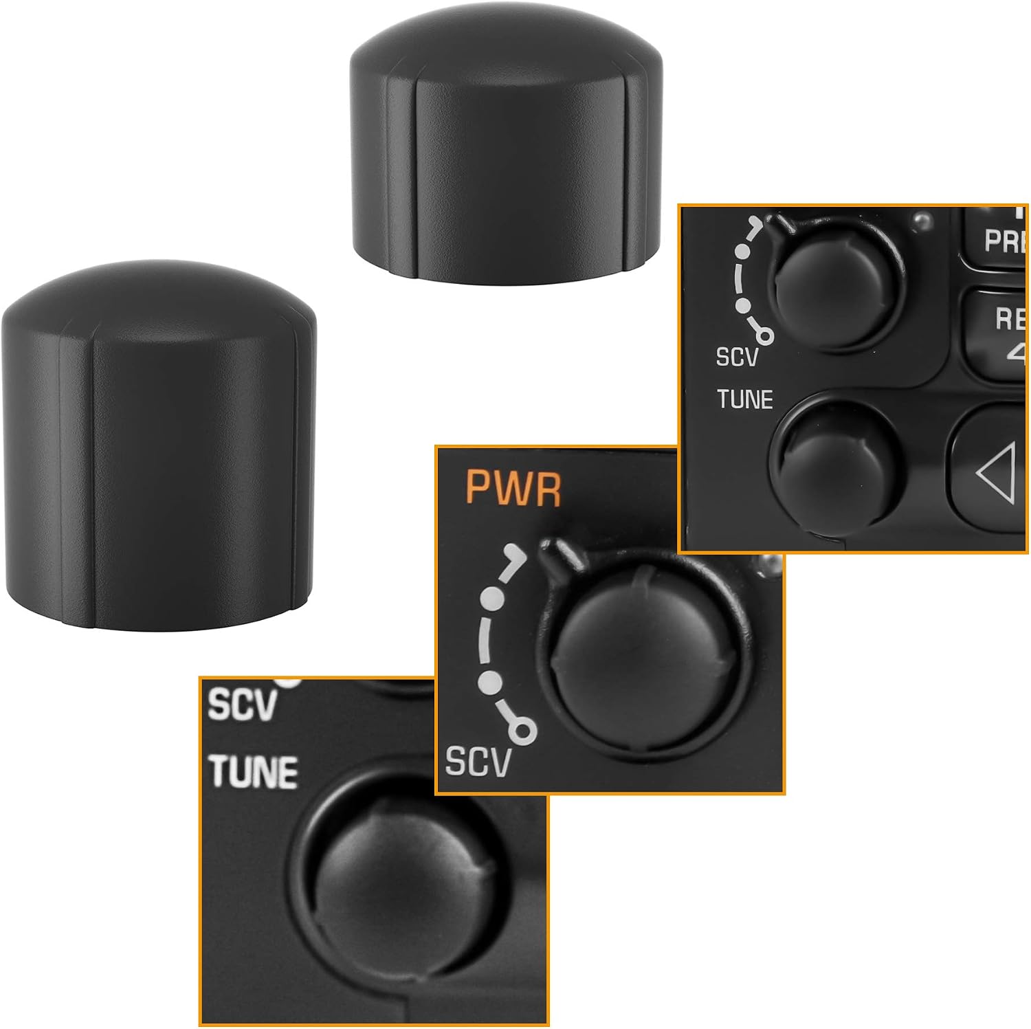 RDBS 2 PCS Stereo Radio Volume Control Knobs Kit OEM Replacement for GMC Cadillac Chevrolet