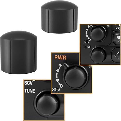 Miniatura 2 de RDBS Kit de 2 perillas de control de volumen de radio estéreo de repuesto OEM para GMC Cadillac Chevrolet
