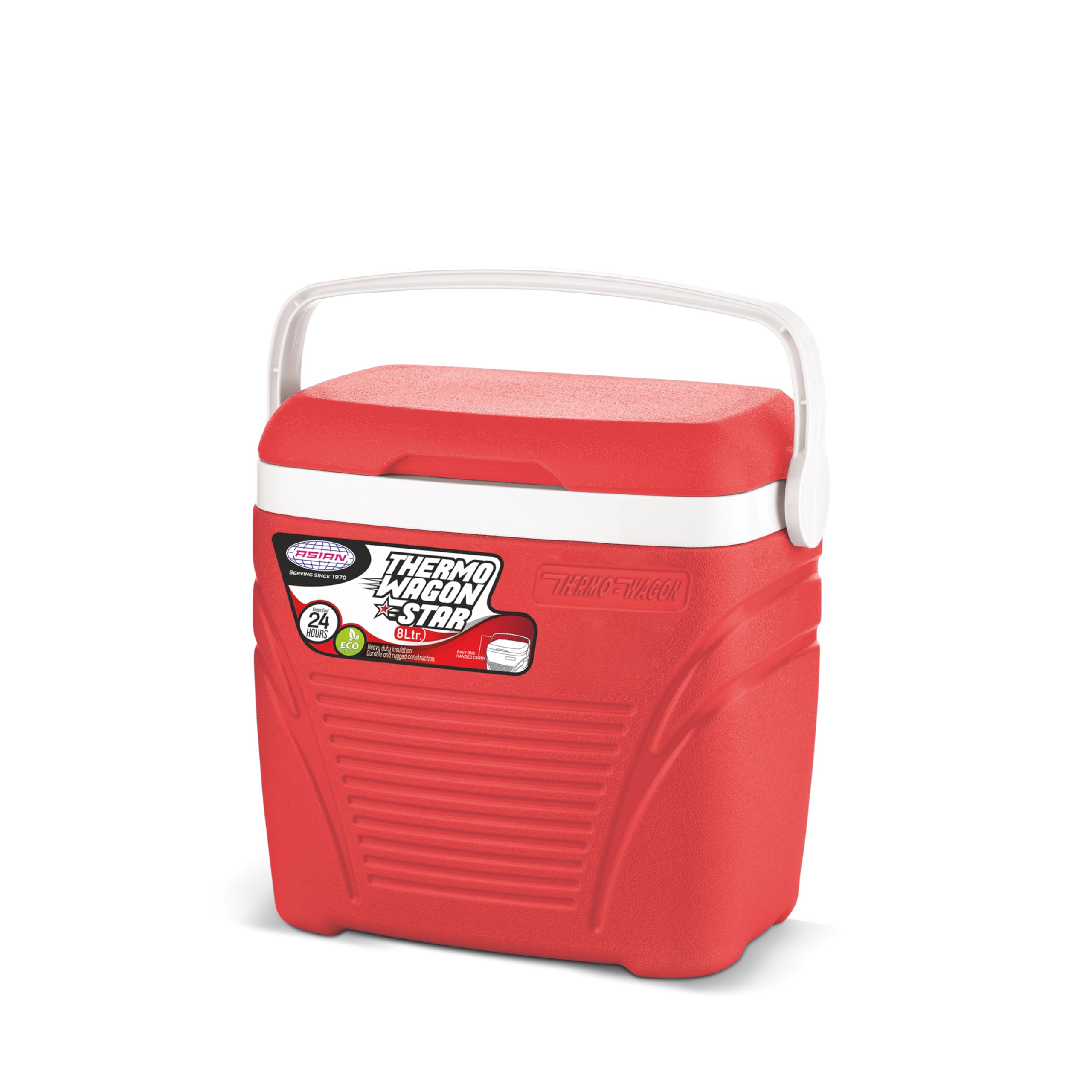 Asian Thermowagon Star 8 Ltr | Insulated Ice Coolers for Drinks| Cold Drink Cans | Ice Cubes | Medical Purpose | Travel Tour |Standard Size for Travel| RED-image-12