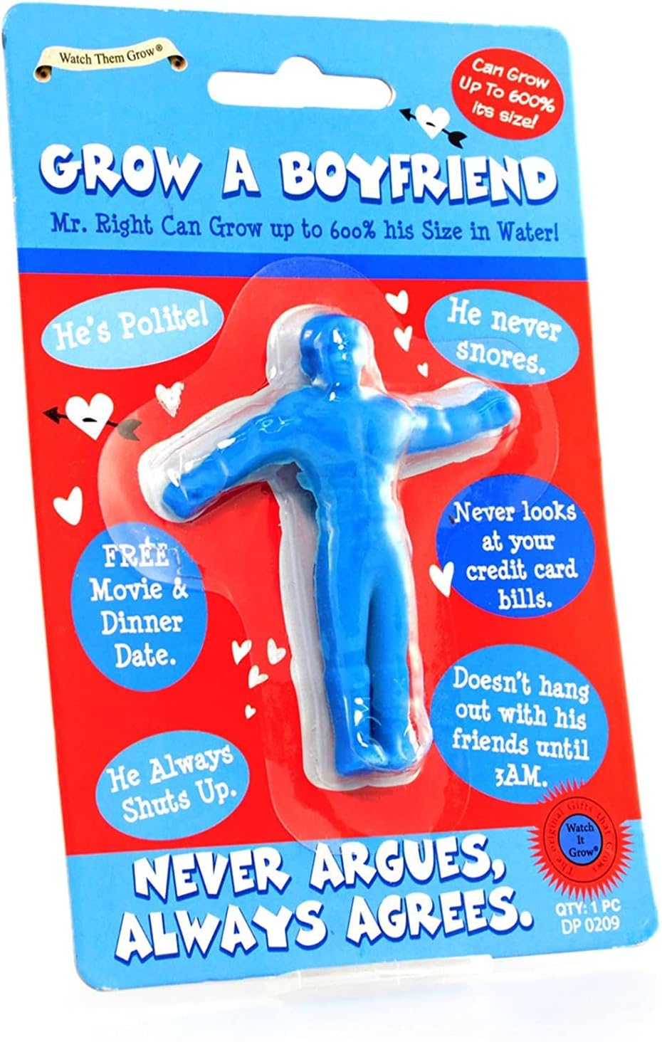 Diabolical Grow a Boyfriend, Funny Stocking Fillers for Her, Valentines Gifts for Her, Cheap Secret Santa Gifts, Funny Valentines Gift