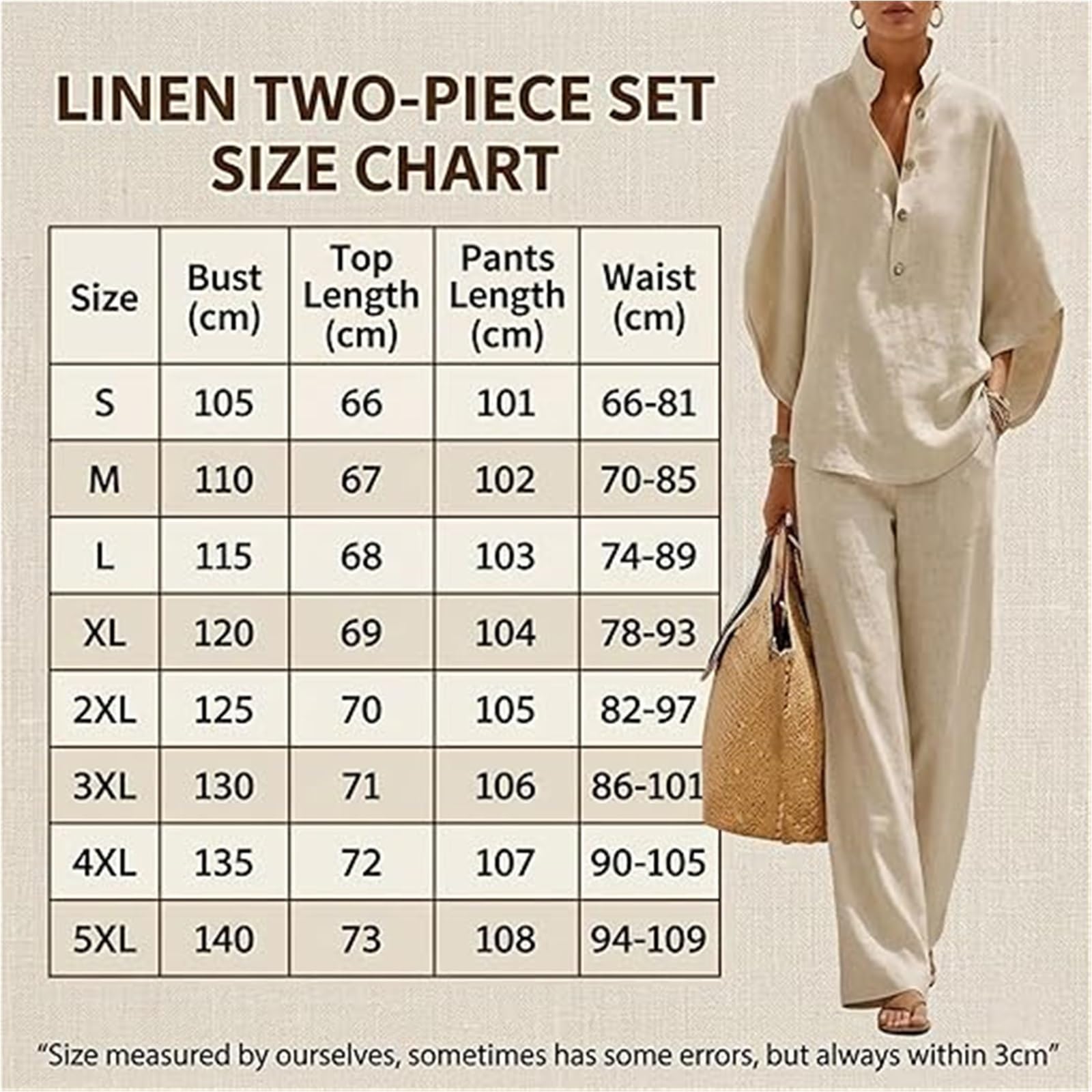 Ensemble Deux PièCes En Lin Et Coton à Manches Ensemble deux pièces en coton et lin à manches chauve-souris for femmes, chemise décontractée pantalon jambes larges