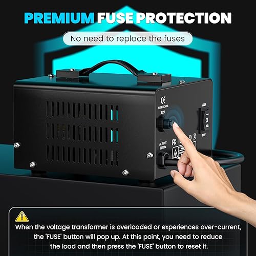 Miniatura 7 de Transformador convertidor de voltaje de 1500 W (110 V a 220 V o 220 V a 110 V) convertidor elevador hacia arribaabajo 110120 voltios - 220240