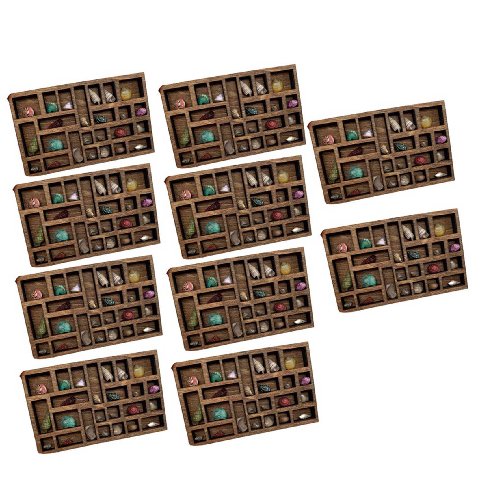 Hndhbfgrt 10X 1:12 Miniature Trinket Shelf Miniature Crystal Shelf Dollhouse Miniature Decor Printers Tray Miniature