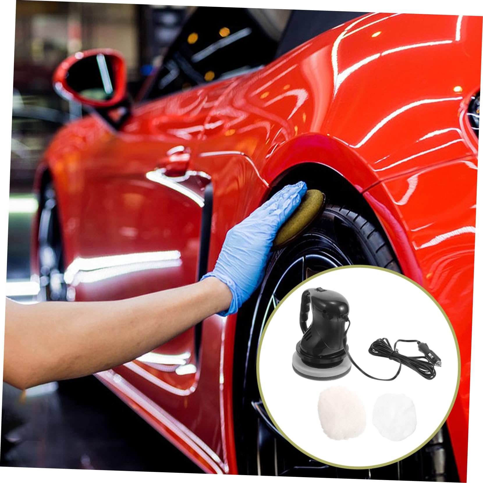12v Lucidatrice Per Auto Macchina Per Lucidatura e Applicazione Cera Design Ergonomico e Antiscivolo Perfetta Per Dettagli Auto e Manutenzione Veicoli Nero