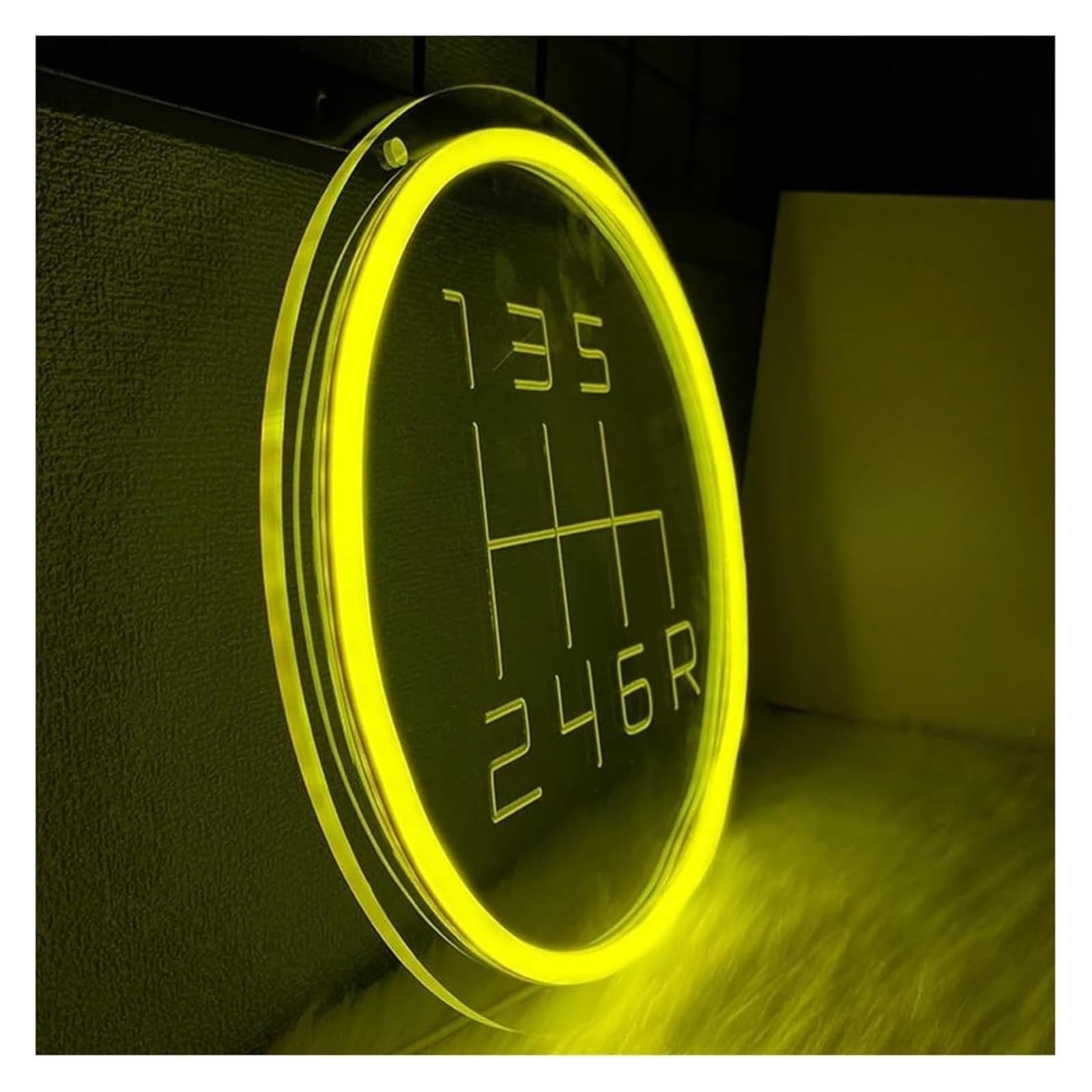 lampe au néon Panneau lumineux avec compteur de pour vitesse pour garage, magasin, décoration murale 27 x cm