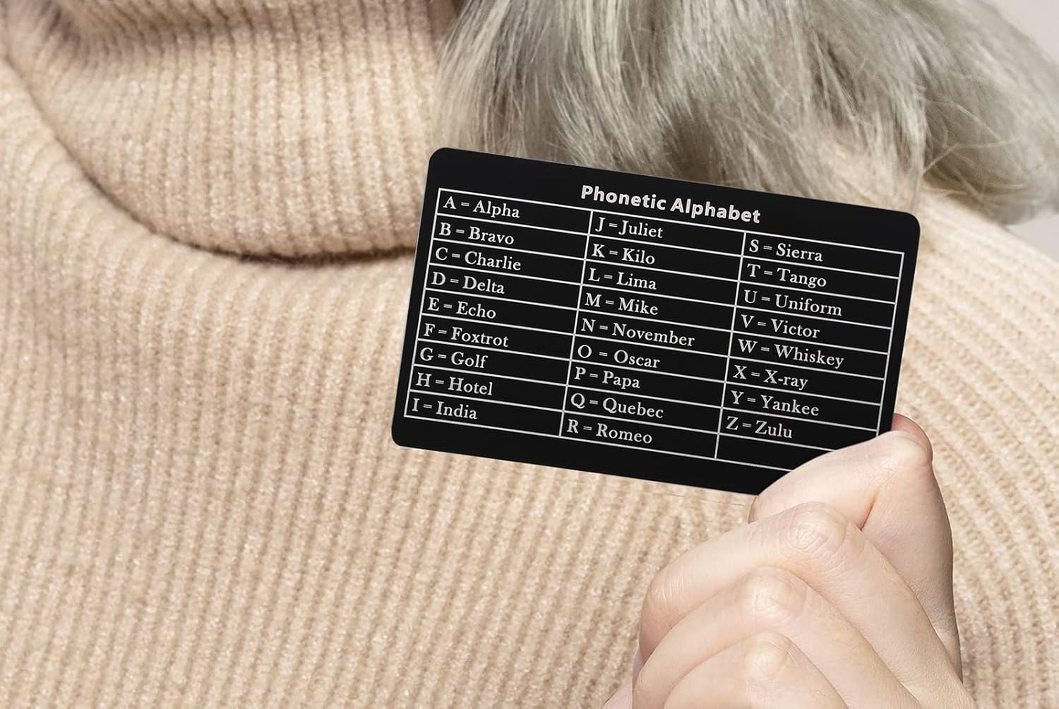 24 PCS Metal Miranda Warning Card/Phonetic Alphabet Military Police/Military/Sheriff, Miranda Rights Card Phonetic Alphabet Police Horz Ref Badge (Black)