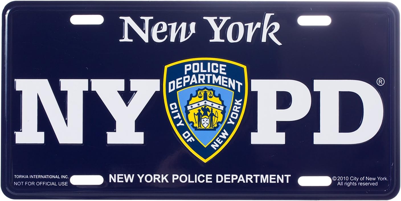 NYPD Novelty Souvenir License Plate - Official New York Police Department Merchandise