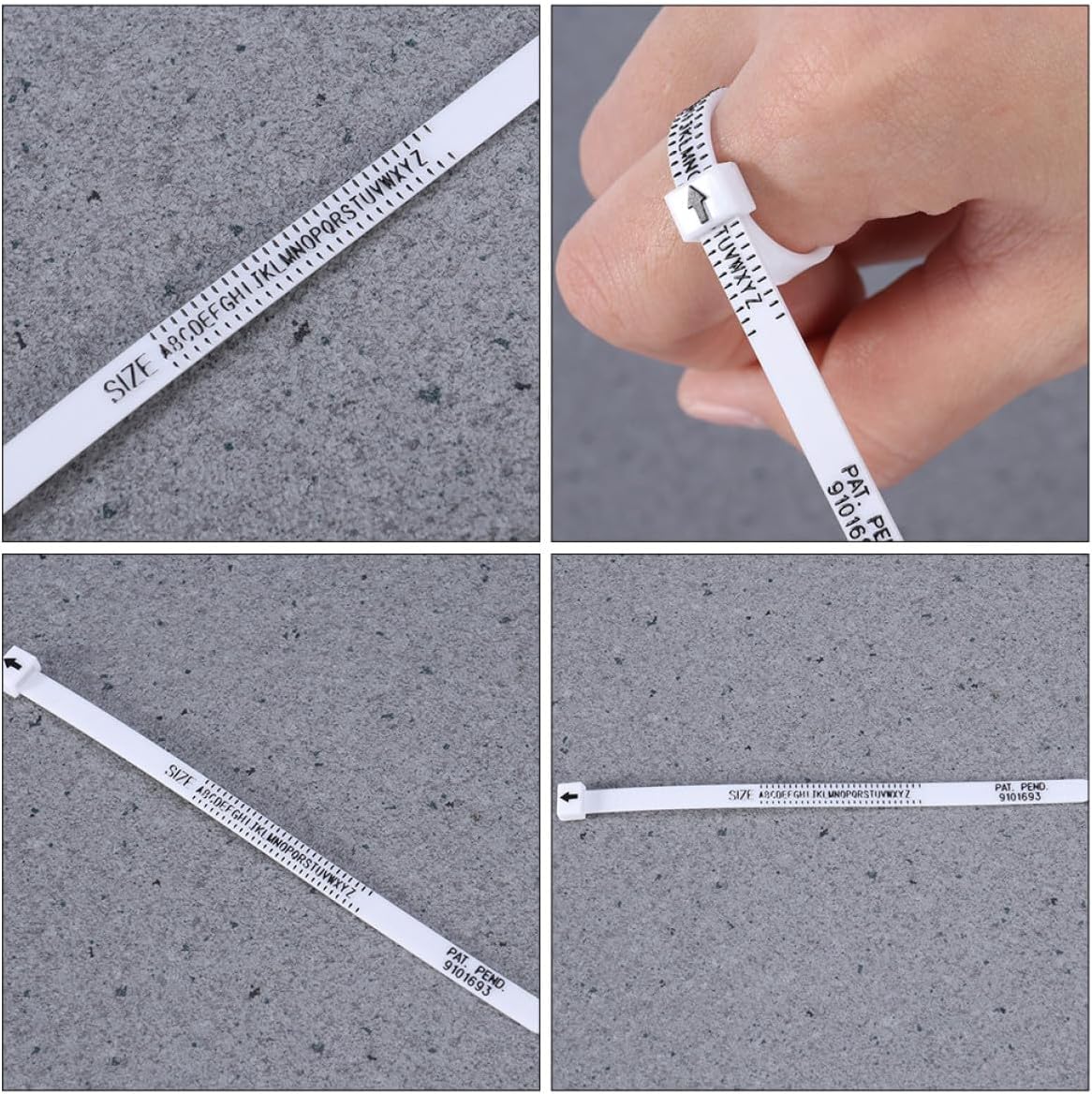 ADOCARN Ring Sizer Mandrel Finger Measuring Tape Kit US Size Jewelry Measuring Tools Men and Women Marked Ring Gauge Set Sizing at Home